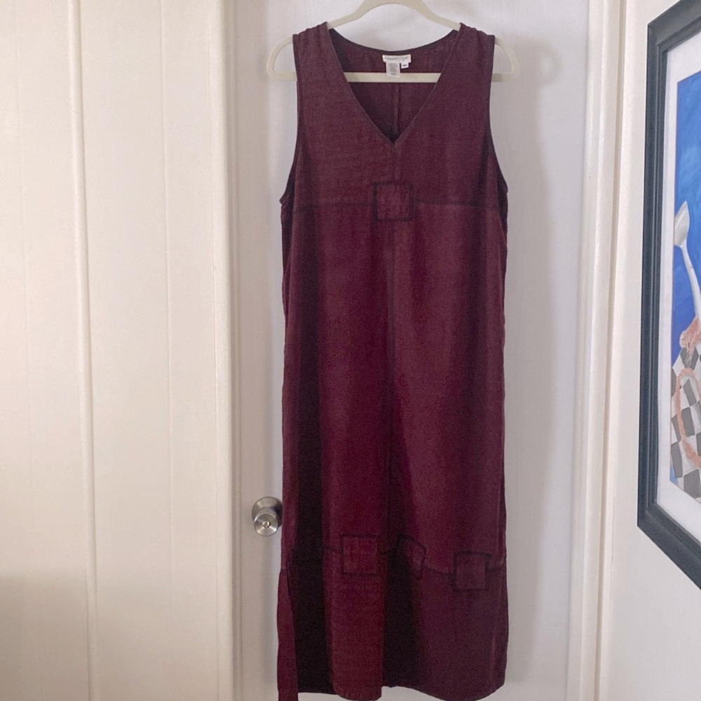 🌺3/$18 Sale Coldwater Creek Burgundy Sleeveless Maxi Dress